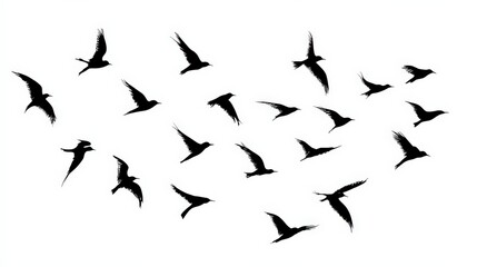 A Flock of Birds in Flight