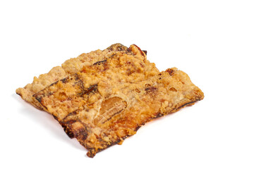 Traditional food called crispy banana is made from sliced ​​bananas coated in flour and then fried until cooked.