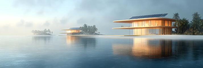 Island Villa 3D Render