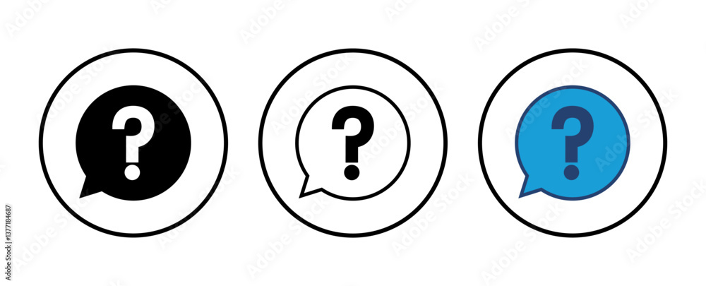 Poster question icon vector. question mark icon vector.