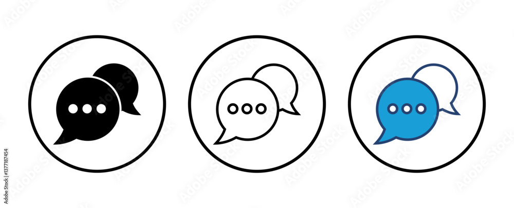 Poster chat icon vector. speech bubble icon. comment icon vector. message. contact us