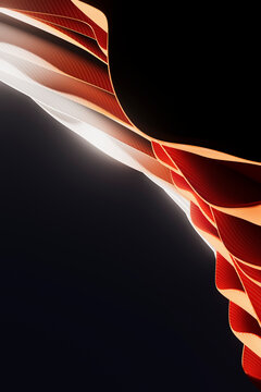 3D abstract glowing vortex with layered curved shapes