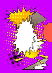 Cartoon, comic book background. Retro vector comics pop art design.