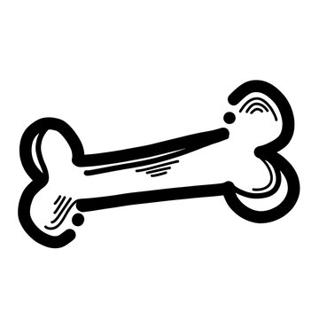recommend clip art: Dog bone cartoon line art