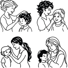 Timeless Motherly Love Heartwarming Moments in Black And White.