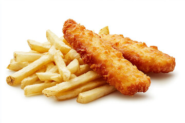 Fish fingers and chips fries.