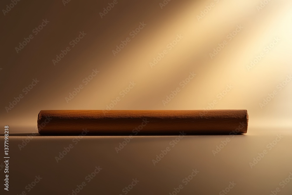 Aufkleber a cylindrical object displayed against an illuminated background