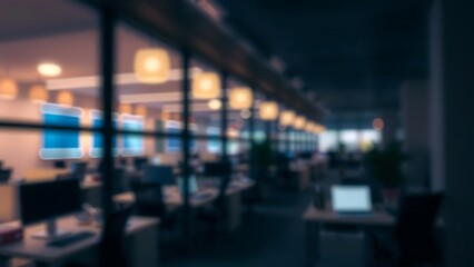 Obraz premium Abstract Blurred Office Interior