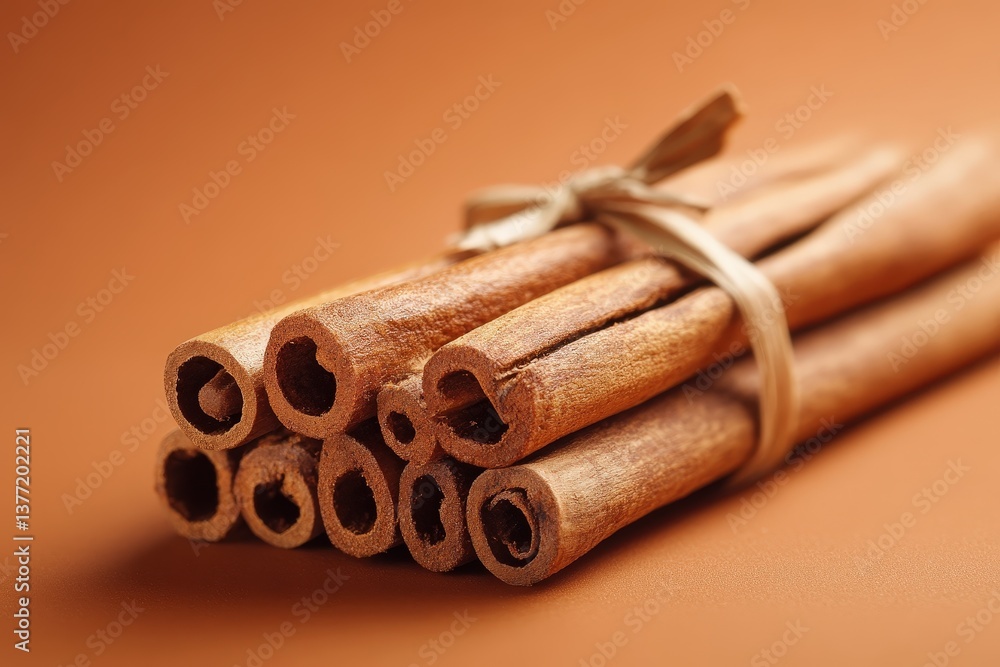 Poster a bundle of cinnamon sticks tied together with a string