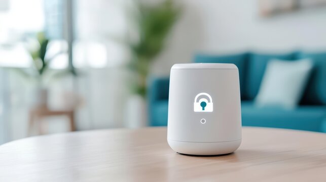 AIpowered home assistant displaying cyber threat prevention tips