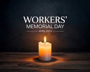 Remembering Workers' Memorial Day on April 28th with a candle.
