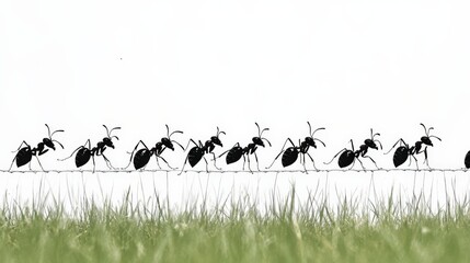 Ants Marching in Formation on a Wire