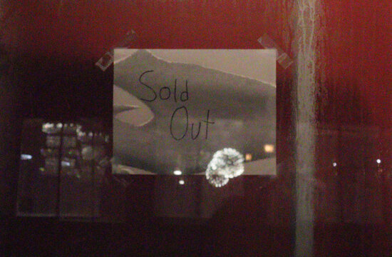 Sold out sign for a concert