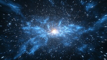 Naklejka premium Cosmic Nebula Digital Art Background