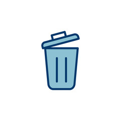 Trash icon vector isolated on white background. trash can icon. Delete icon vector