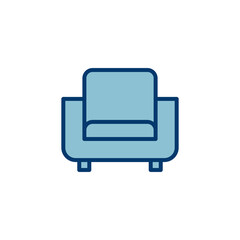 Fototapeta premium Sofa icon vector isolated on white background. sofa icon illustration. furniture