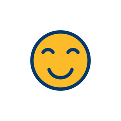 Smile icon vector isolated on white background. Smile vector icon. Emoticon Icon vector. Emoji