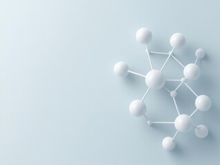 Floating 3D network model with a clean, modern aesthetic