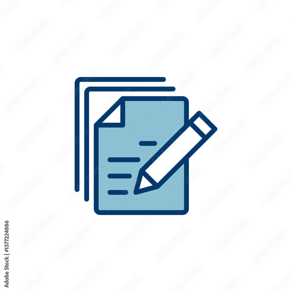 Poster note icon vector isolated on white background. taking note icon vector. edit line icon. document wri
