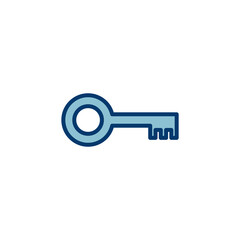 Key icon vector isolated on white background. Key vector icon. Key symbol. security