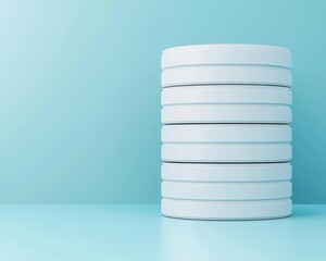 Obraz premium Minimalist 3D rendering of a structured database network