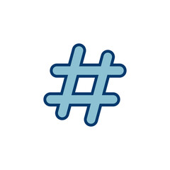 Obraz premium Hashtag icon vector isolated on white background. hashtag vector icon