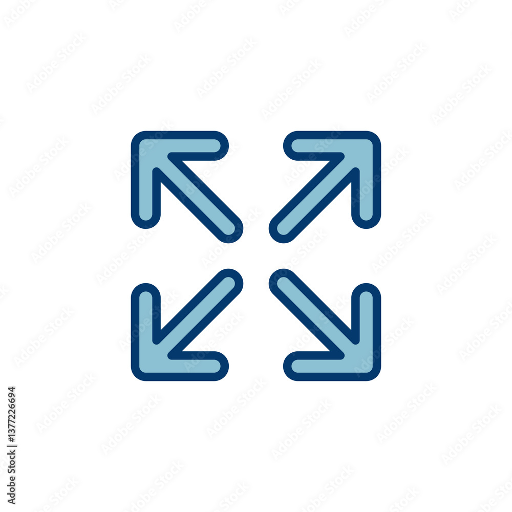 Poster fullscreen icon vector isolated on white background. expand to full screen icon. fullscreen sign ico