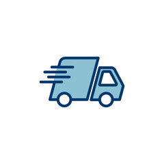 Delivery Icon vector isolated on white background. Fast Delivery Icon. Fast shipping delivery truck. Truck icon delivery
