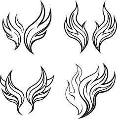 Naklejka premium Elegant Flowing Curve Line Art Collection.