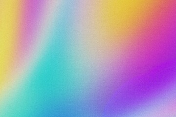 Vibrant gradient blend in pastel blue, purple, yellow. Modern 90s, iridescent glow, abstract waves. Backgrounds, digital art, creative visuals, summer posters. Lo-fi grain noise
