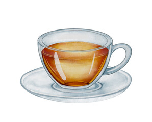 Cup of tea on a saucer