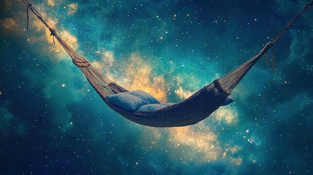 A cosmic summer hammock floating among the stars.