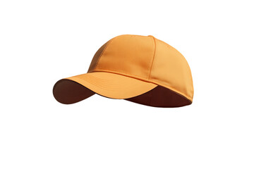 Fototapeta premium Mustard Yellow Baseball Cap with Maroon Underbill, Isolated