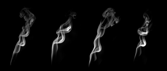 Collection abstract fog or multicolored smoke evaporates turns, Multicolored smoke image become...