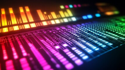 Colorful Digital Audio Mixer.