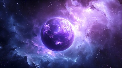 Purple Planet in Nebulae