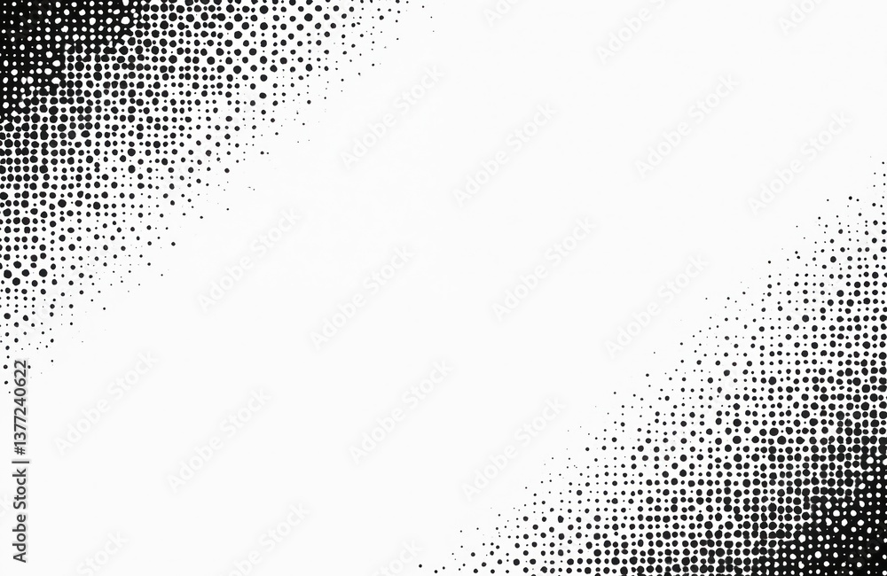 Aufkleber Abstract halftone effect background. Transparent black gradient dots pattern on white. Grunge distress texture. Pop art, retro design elements for banner, poster, advertising, covers.