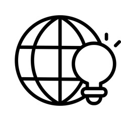 Digital Innovation Vector Line Icon Design