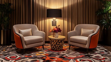 Elegant Lounge Seating Area.