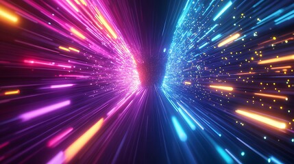 Neon Light Speed Tunnel.