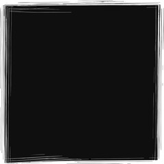 Abstract black square shape isolated on transparent background. Vector illustration.