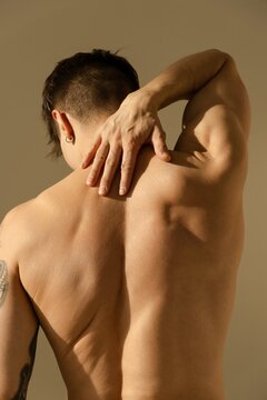Man's back with natural lighting 