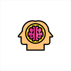 head with brain