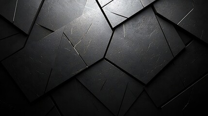 Dark Hexagonal Geometric Texture Background