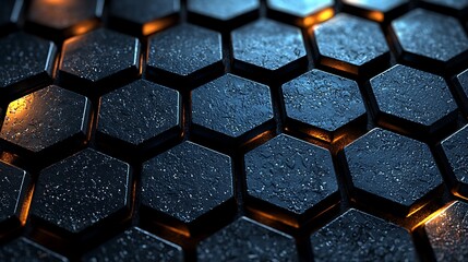 Dark Hexagonal Pattern