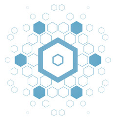 Blue Sci-fi Hexagonal Pattern: Symmetrical, geometric design, perfect for digital art and futuristic themes.