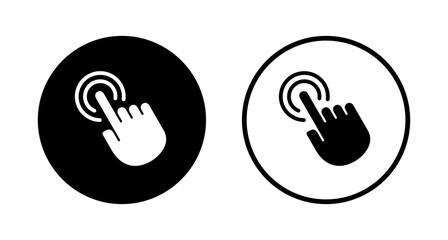Obraz premium Hand click icon logo design. pointer sign and symbol. hand cursor icon