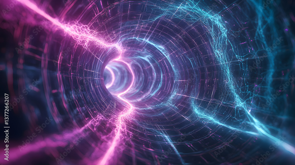 Poster dynamic neural network flow futuristic wallpaper background abstract technology environment vibrant 