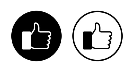 Like icon logo design. Thumbs up sign and symbol. Hand like