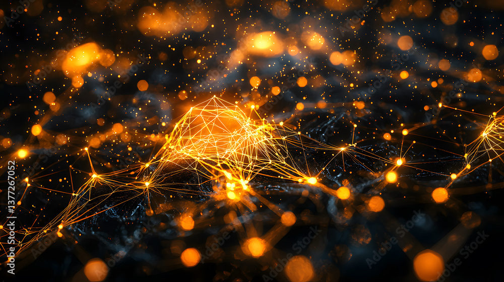 Poster dynamic ai neural networks background wallpaper - smart flows in technology conceptual visualization
